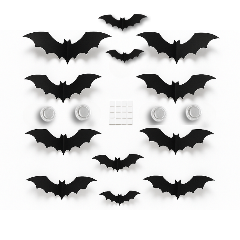 Halloween Fledermaus Deko – Leuchtende 3D LED-Bats für Haus & Party