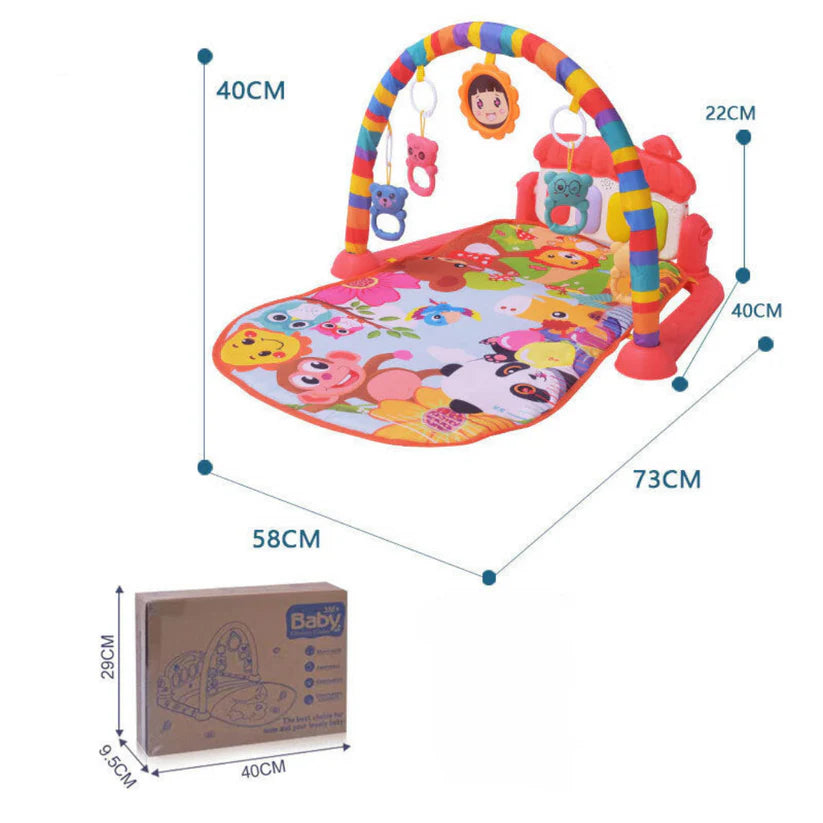 Musikalische Spielmatte für Babys – Interaktive Krabbel- & Lernmatte mit Musik & Licht