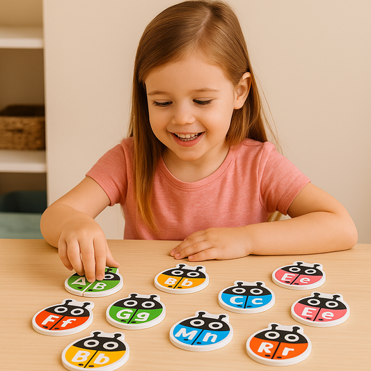 Alphabet Puzzle aus Holz – Montessori Lernspielzeug für Kinder