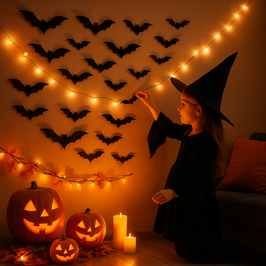 Halloween Fledermaus Deko – Leuchtende 3D LED-Bats für Haus & Party