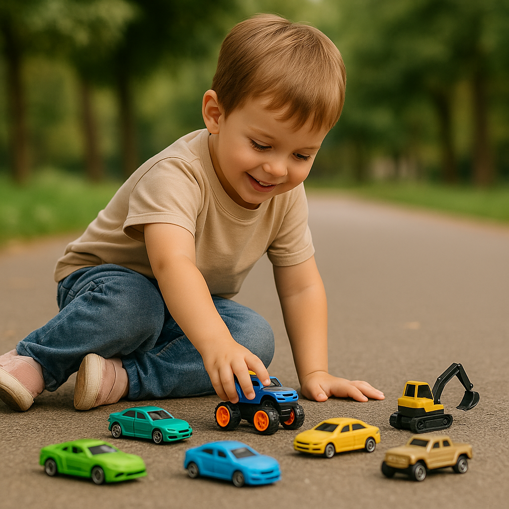 Adventskalender mit 24 Rückzieh-Autos für Kinder
