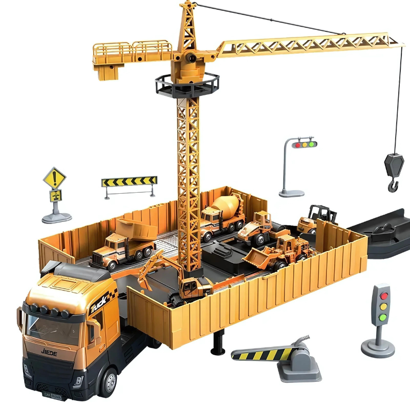 Montage Baufahrzeug für Kinder – 2-in-1 Truck mit Werkzeug
