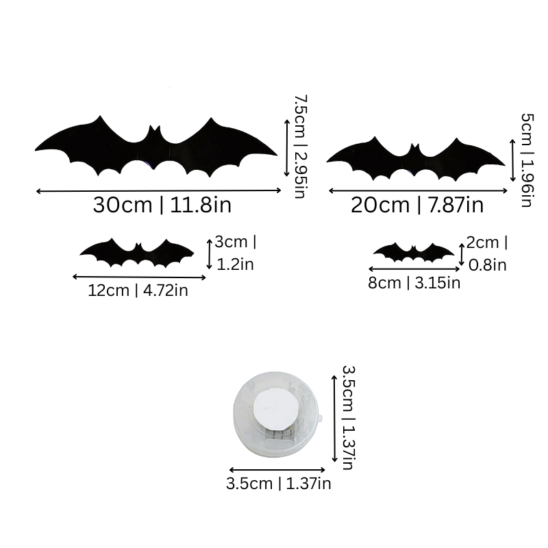 Halloween Fledermaus Deko – Leuchtende 3D LED-Bats für Haus & Party