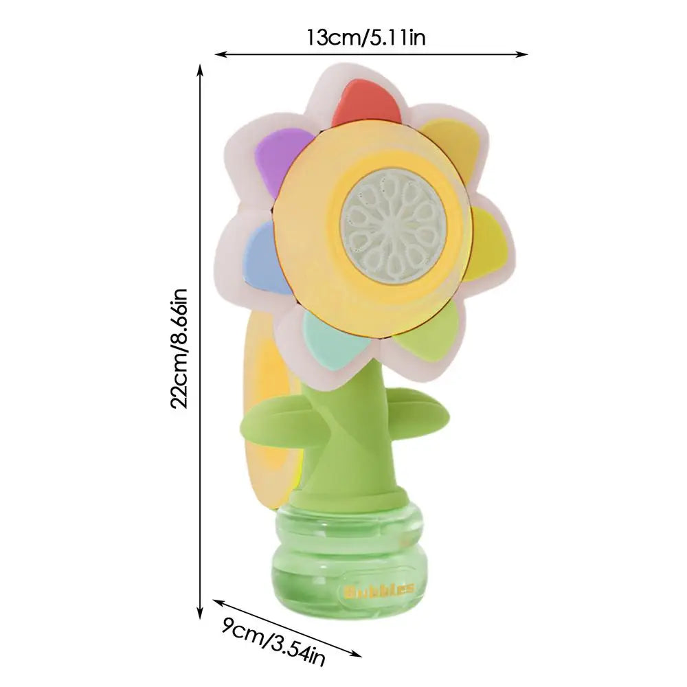 Seifenblasenmaschine Sonnenblume – Tänzelndes Spielzeug für Kinder