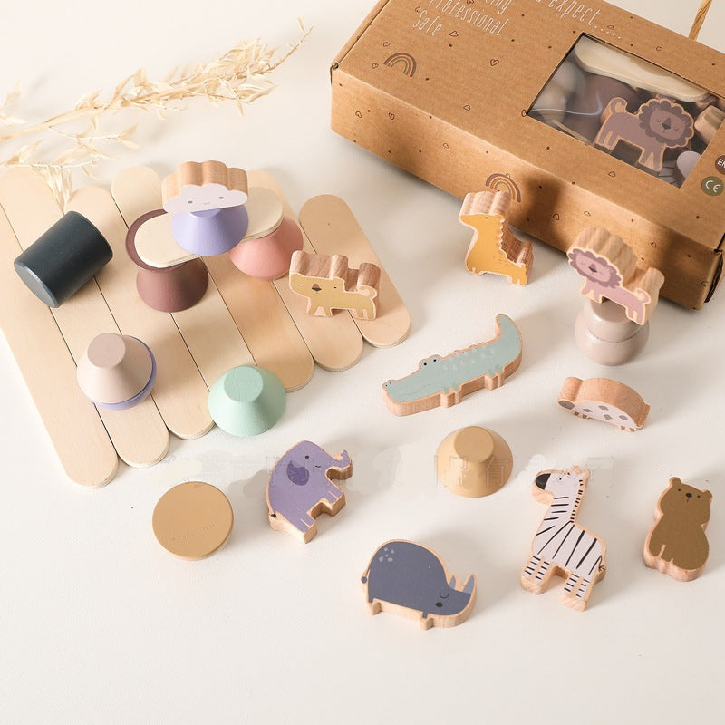 Montessori - Stapelspielzeug (Tier-Spielset)